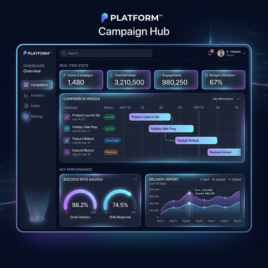 فريق التسويق يعمل على حملات العملاء